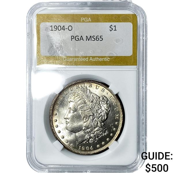 1904-O Morgan Silver Dollar PGA MS65