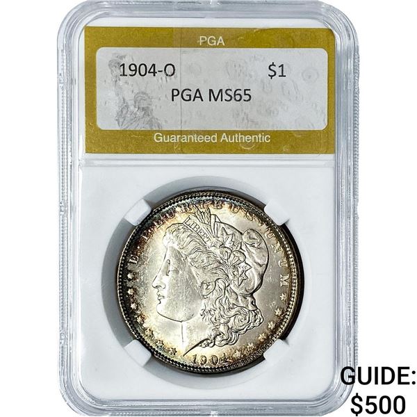 1904-O Morgan Silver Dollar PGA MS65