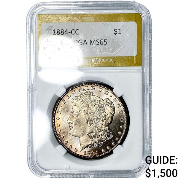 1884-CC Morgan Silver Dollar PGA MS65
