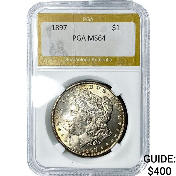 1897 Morgan Silver Dollar PGA MS64