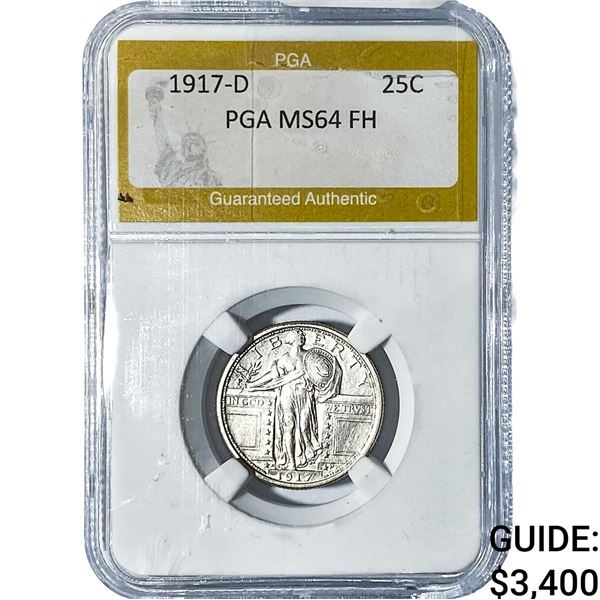 1917-D Standing Liberty Quarter PGA MS64 FH