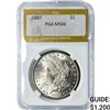 Image 1 : 1887 Morgan Silver Dollar PGA MS66