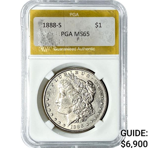 1888-S Morgan Silver Dollar PGA MS65