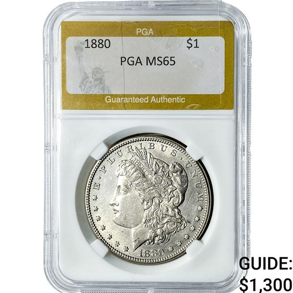 1880 Morgan Silver Dollar PGA MS65