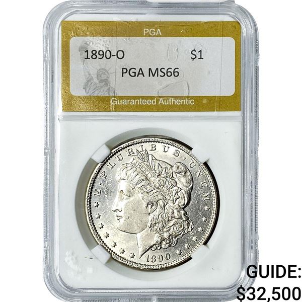 1890-O Morgan Silver Dollar PGA MS66