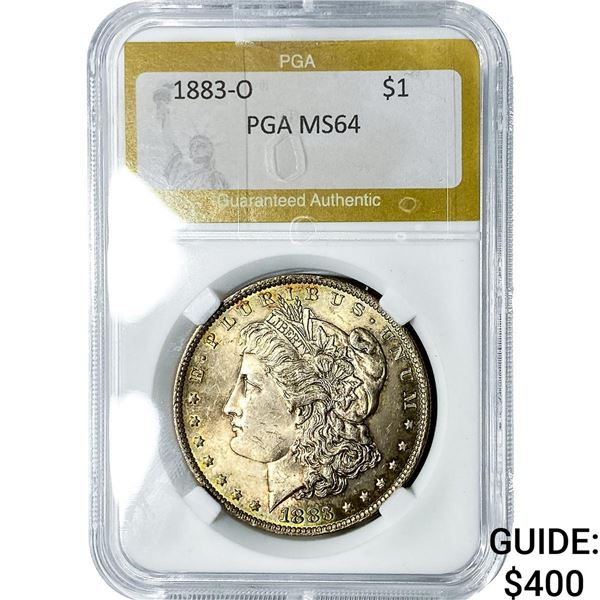 1883-O Morgan Silver Dollar PGA MS64