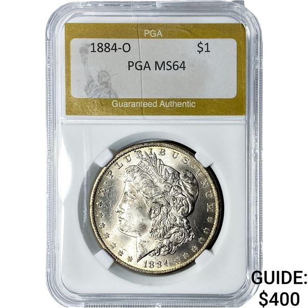1884-O Morgan Silver Dollar PGA MS64