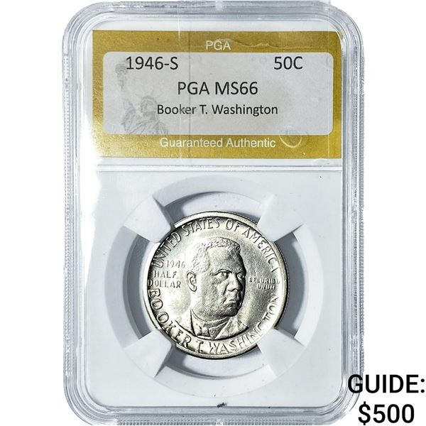 1946-S Booker T Half Dollar PGA MS66