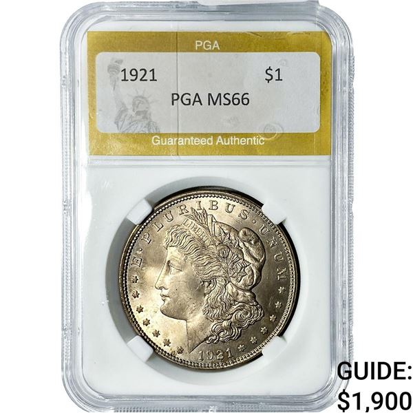1921 Morgan Silver Dollar PGA MS66