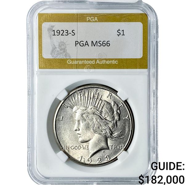1923-S Silver Peace Dollar PGA MS66