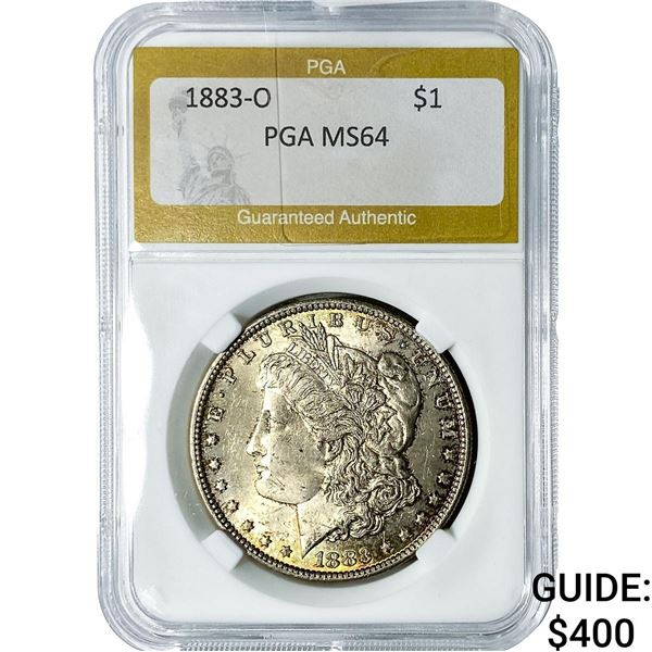 1883-O Morgan Silver Dollar PGA MS64