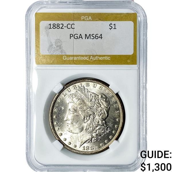 1882-CC Morgan Silver Dollar PGA MS64