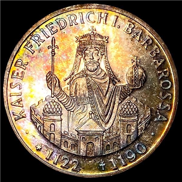 1990-F Germany Silver 10 Marks GEM BU