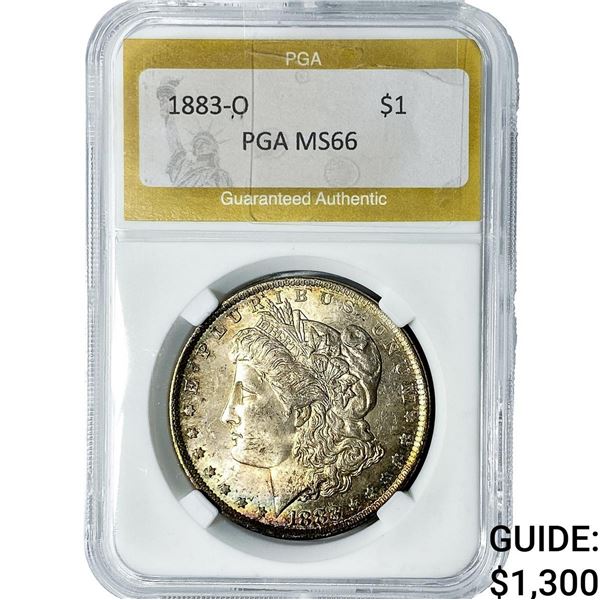 1883-O Morgan Silver Dollar PGA MS66