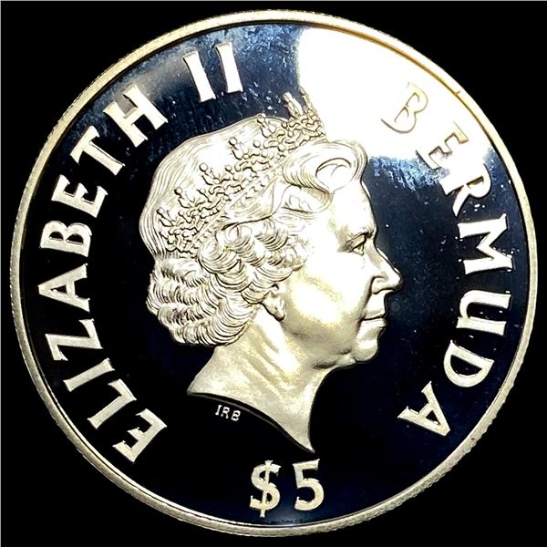 2001 Bermuda Silver 5 Dollars GEM BU