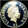 Image 1 : 2002 Bermuda Silver 5 Dollars GEM BU