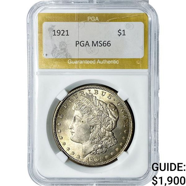 1921 Morgan Silver Dollar PGA MS66