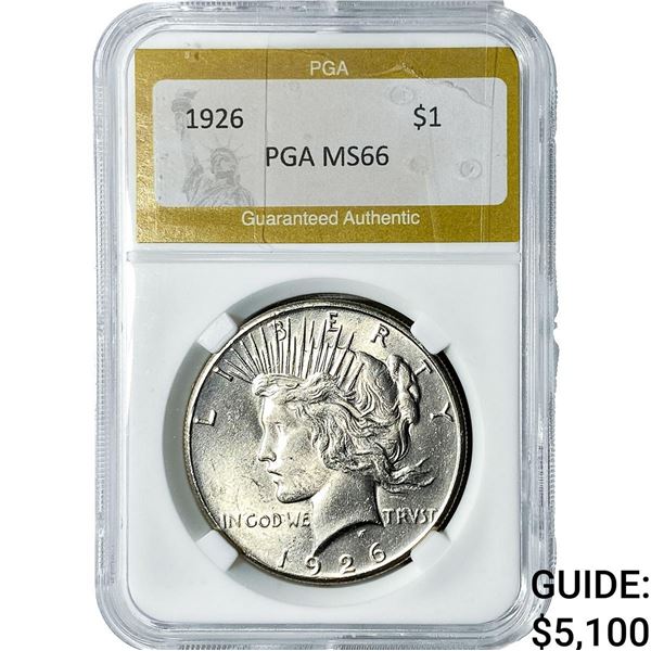 1926 Silver Peace Dollar PGA MS66