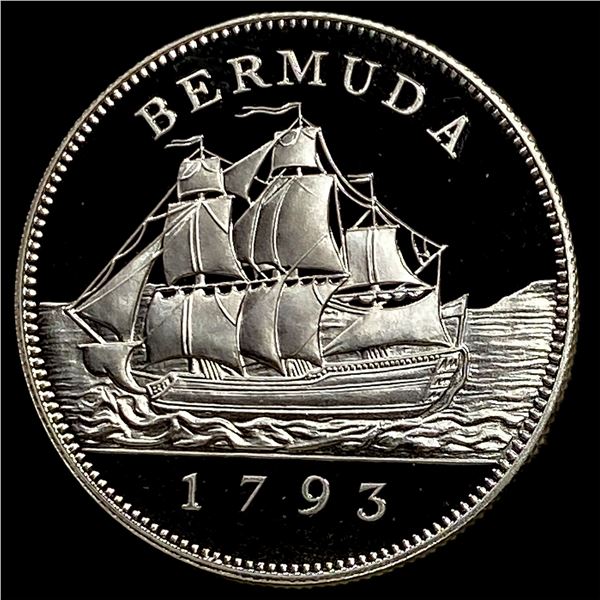 1993 Bermuda Silver 2 Dollars GEM BU