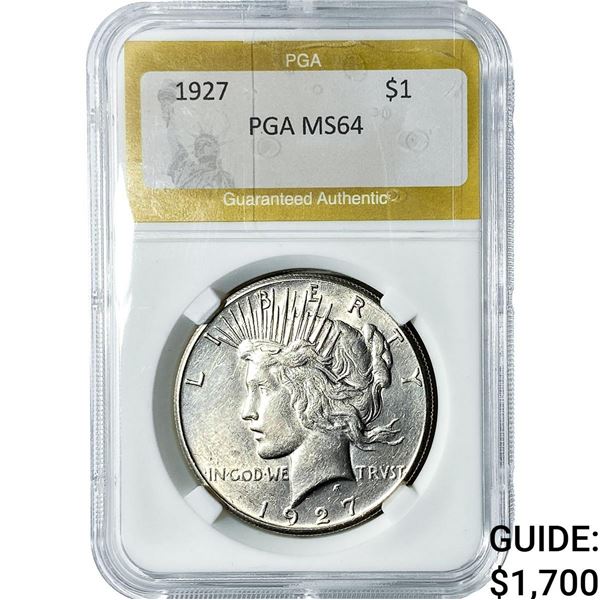 1927 Silver Peace Dollar PGA MS64