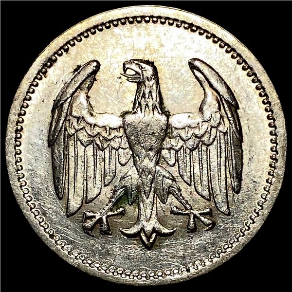 1924-A Germany, Weimar Rep. Silver 1 Mark CHOICE BU