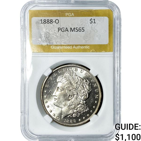 1888-O Morgan Silver Dollar PGA MS65