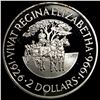 Image 2 : 1996 Bermuda Silver 2 Dollars GEM BU