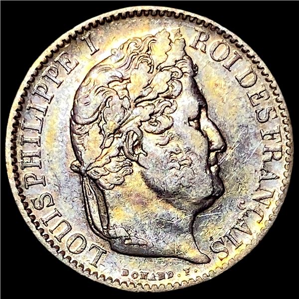 1848-A France Silver 50 Centimes CHOICE AU