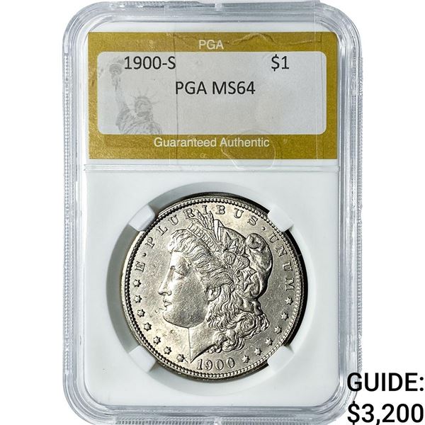 1900-S Morgan Silver Dollar PGA MS64