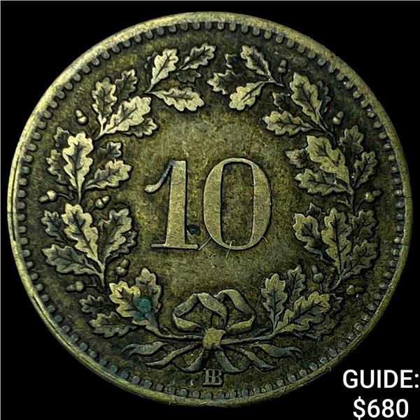 1851BB Switzerland Billon 10 Rapen