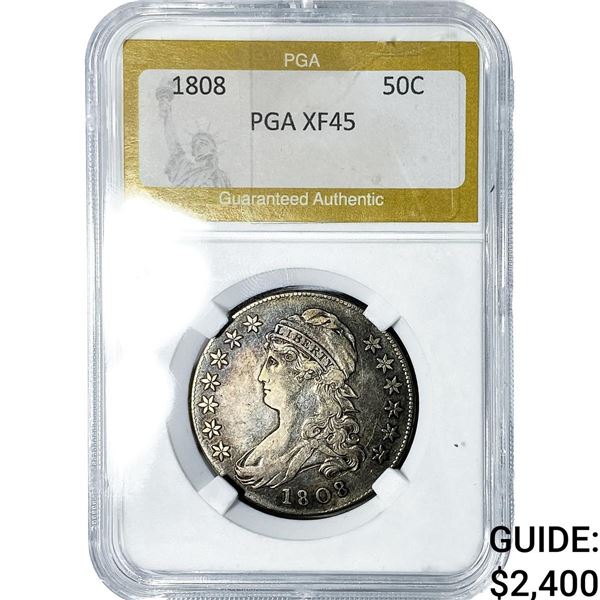 1808 Capped Bust Half Dollar PGA XF45