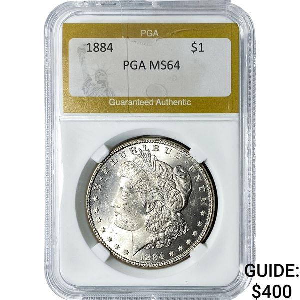 1884 Morgan Silver Dollar PGA MS64