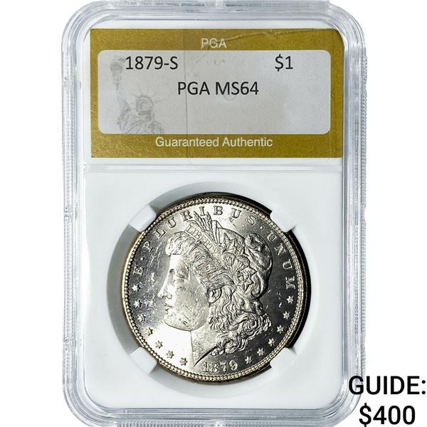 1879-S Morgan Silver Dollar PGA MS64