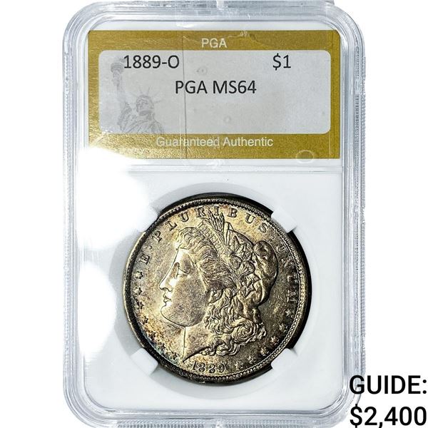 1889-O Morgan Silver Dollar PGA MS64