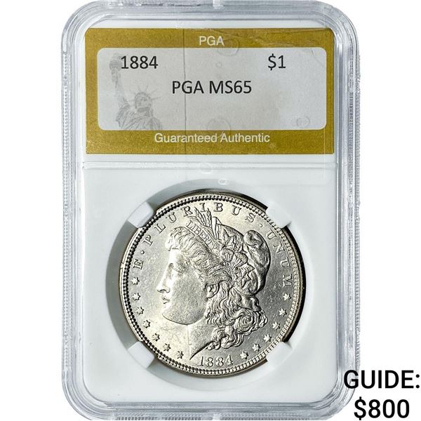1884 Morgan Silver Dollar PGA MS65