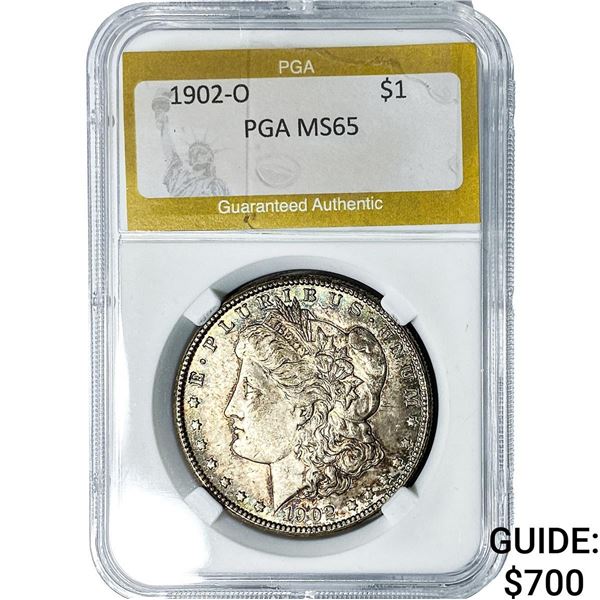 1902-O Morgan Silver Dollar PGA MS65
