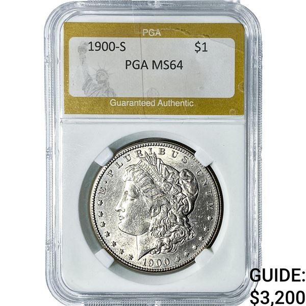 1900-S Morgan Silver Dollar PGA MS64