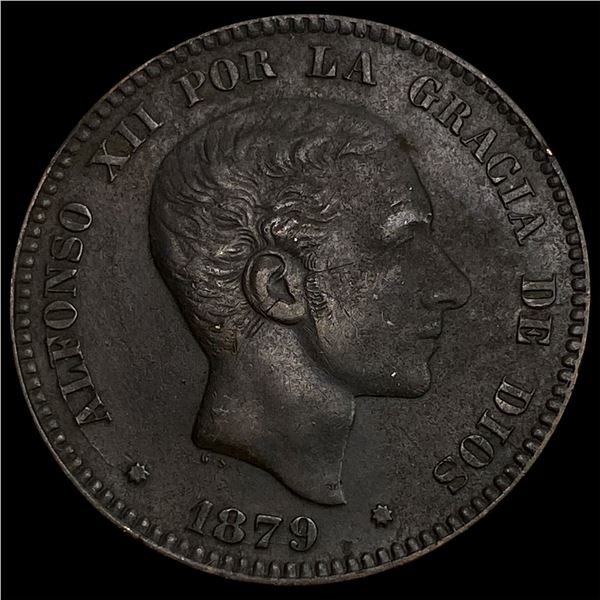 1879 Spain Alfonso XIIBronze 10 Centimos