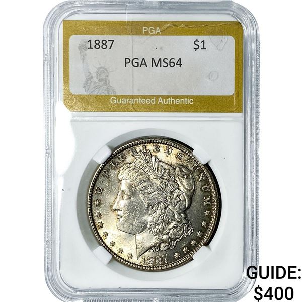 1887 Morgan Silver Dollar PGA MS64