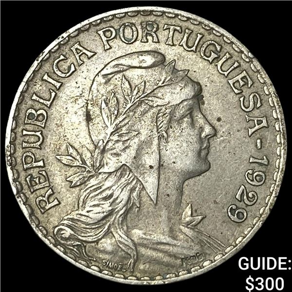 1929 Portugal Copper Nickel 1 Escudo
