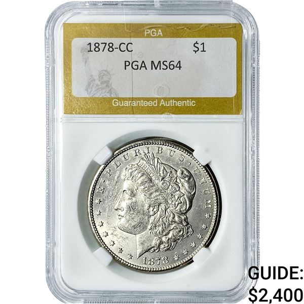 1878-CC Morgan Silver Dollar PGA MS64