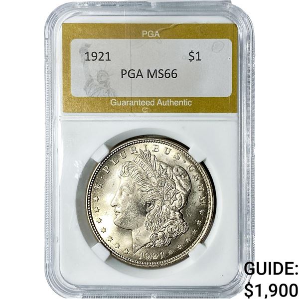 1921 Morgan Silver Dollar PGA MS66