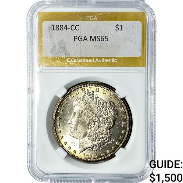 1884-CC Morgan Silver Dollar PGA MS65