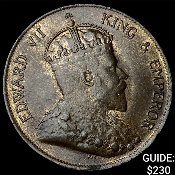 1905 Hong Kong Copper 1 Cent UNCIRCULATED