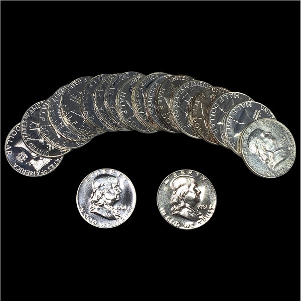 [20] 1961 Franklin Half Dollar Proof Roll