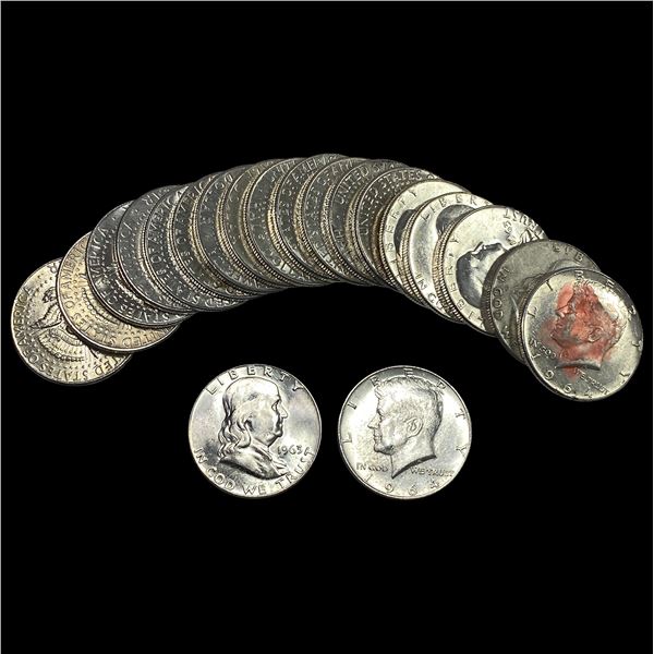 [20] 1962-1964 Franklin & Kennedy Silver 50C Roll