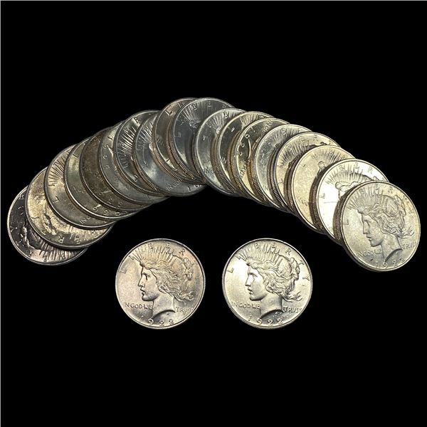 [20] 1922-1925 Silver Peace Dollar Roll