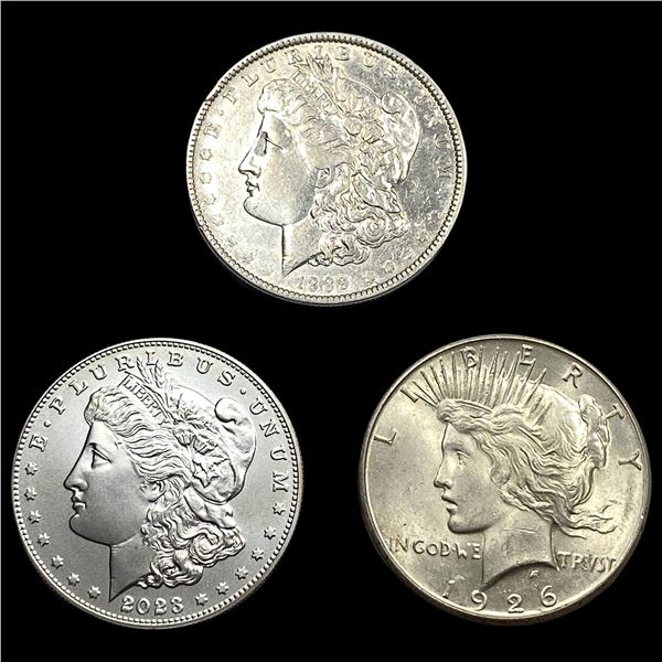 [3] 1889-2023 Morgan & Peace Silver Dollar Lot