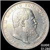 Image 1 : 1895F German States Wuttemberg Silver 5 Mark