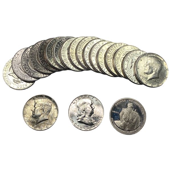[20] 1963-1982 U.S. Silver Half Dollar Roll
